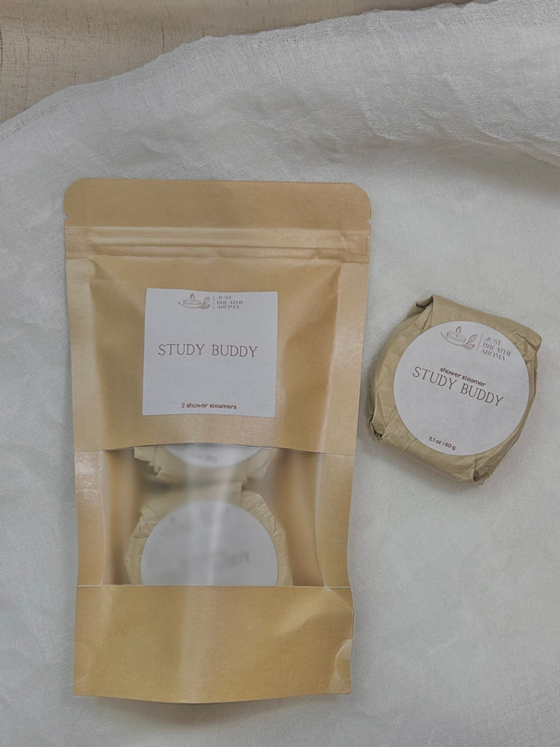 study buddy aromatherapy shower steamers | single steamer | duo pack | spa in the shower