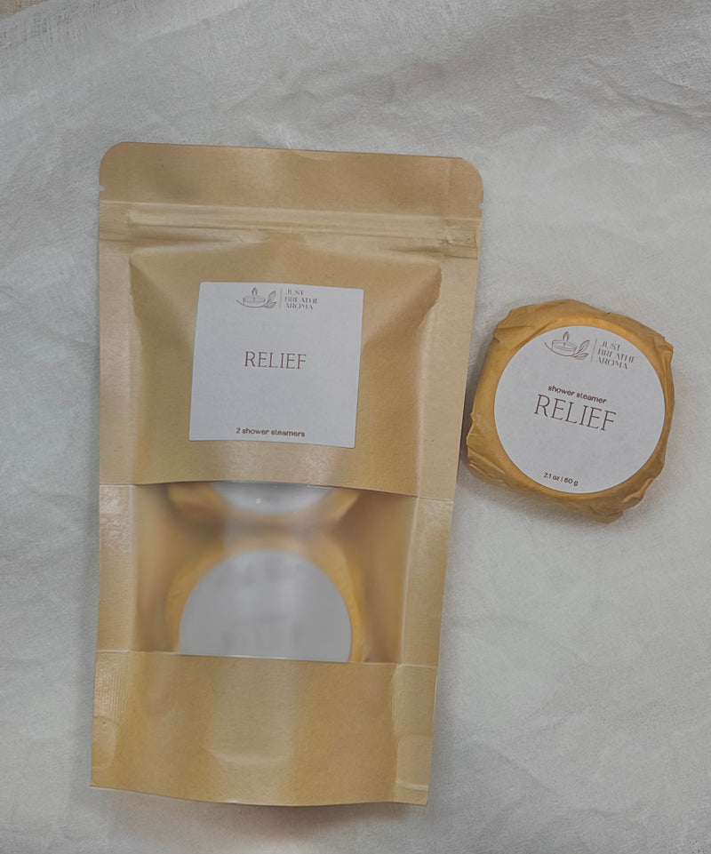 relief aromatherapy shower steamers | single steamer | duo pack | spa in the shower