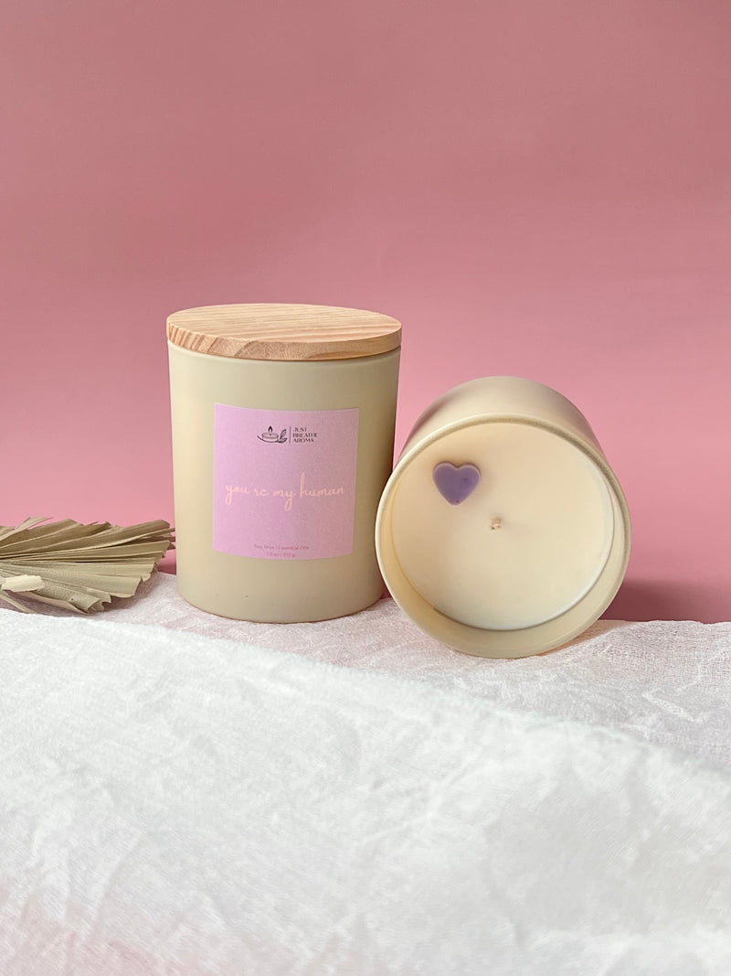 7.5 oz you're my human valentine candle | valentines day