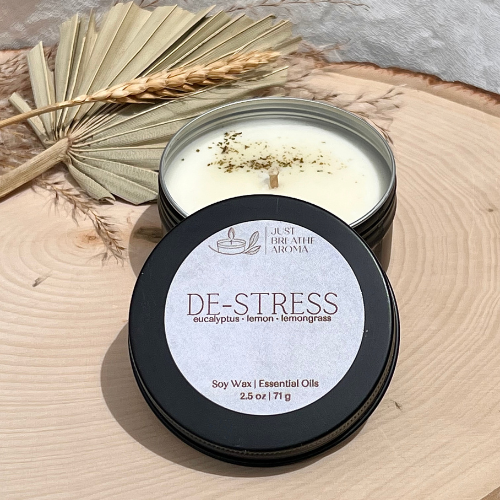 de-stress mini candle | 2.5 oz | aromatherapy candle