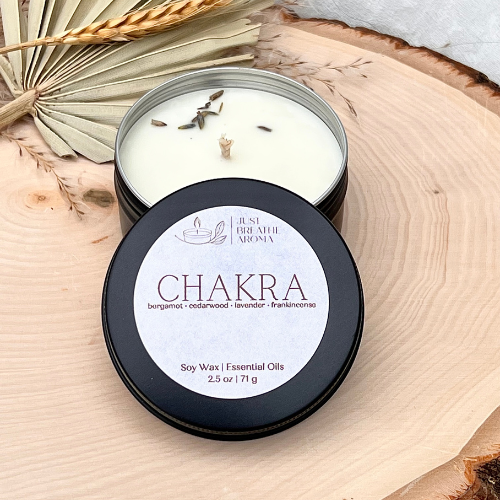 chakra mini candle | aromatherapy candle | 2.5 oz candle | zen collection