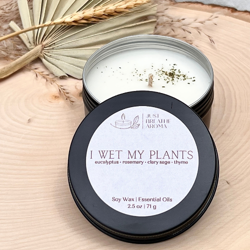 I wet my plants mini candle | 2.5 oz | aromatherapy candle