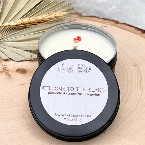 welcome to the islands mini candle | 2.5 oz | aromatherapy candle