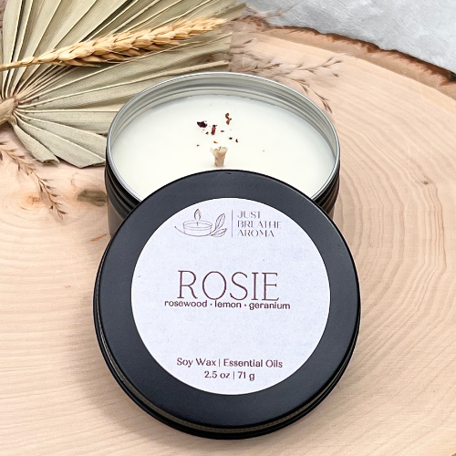 rosie mini candle | 2.5 oz | aromatherapy candle