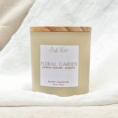 floral garden aromatherapy candle | 7.5 oz | single wick