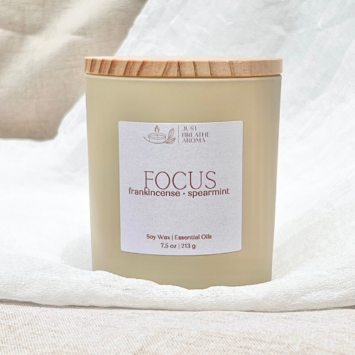focus aromatherapy candle | 7.5 oz | single wick
