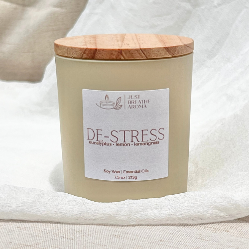 de-stress aromatherapy candle | 7.5 oz | single wick