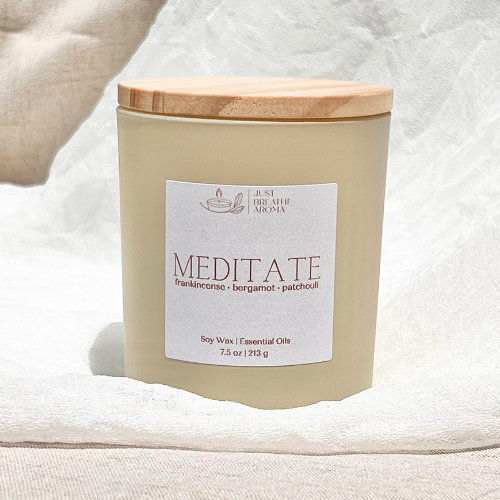 meditate aromatherapy candle | 7.5 oz | single wick | zen collection
