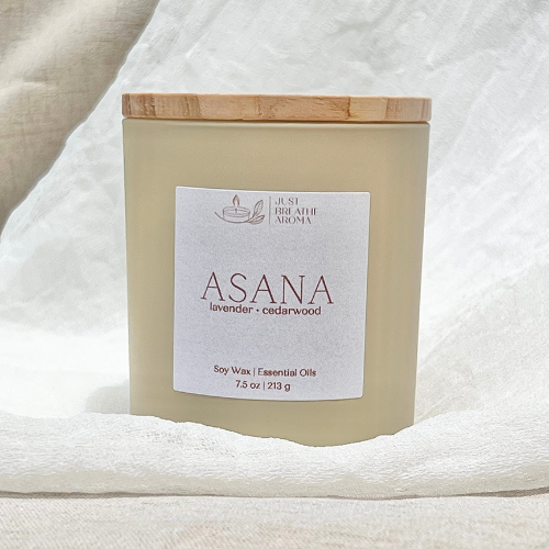asana aromatherapy candle | zen collection | 7.5 oz | single wick
