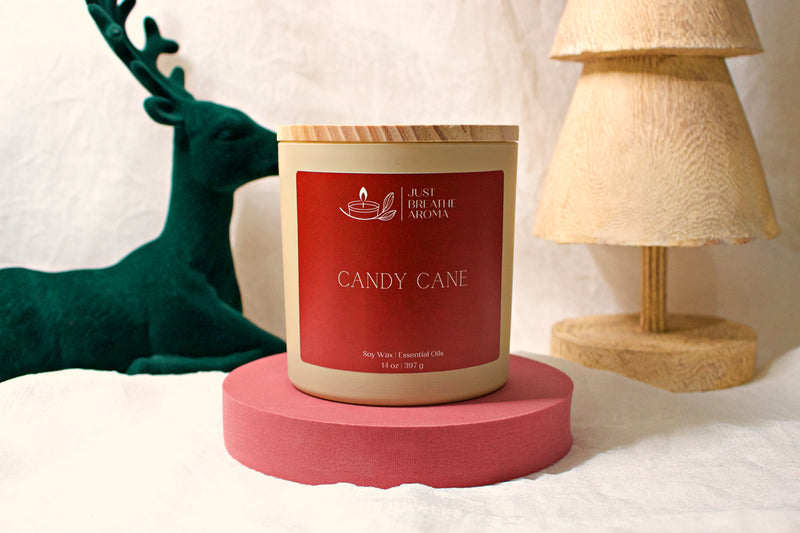 candy candle aromatherapy candle | peppermint and spearmint | winter wonderland candle