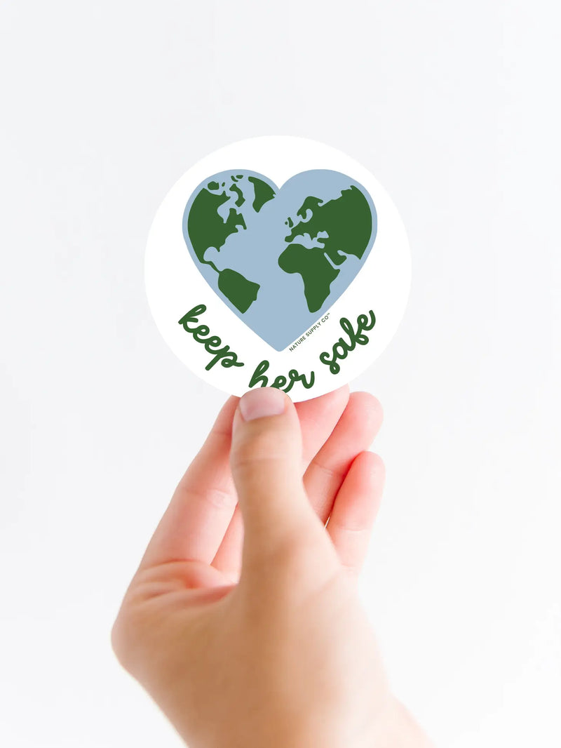 keep her safe sticker | earth sticker