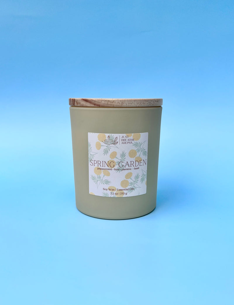 spring garden spring candle