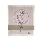 swedish dishcloth - pink wildflower