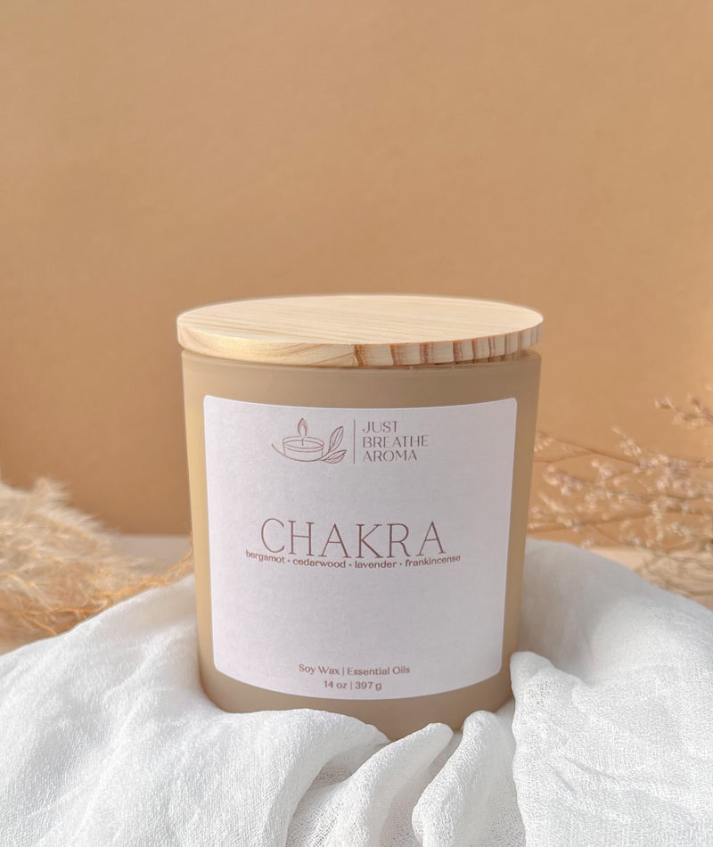 chakra candle | 14 oz | aromatherapy candle | double wick