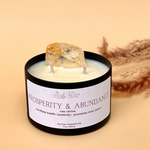 prosperity & abundance healing candle | aromatherapy candle | double wick | tin