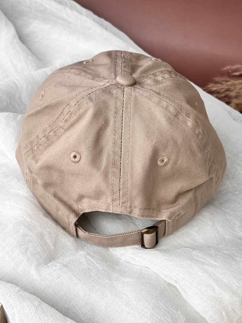 khaki embroidered just breathe aroma hat