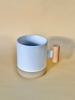 white japanese style ceramic mug